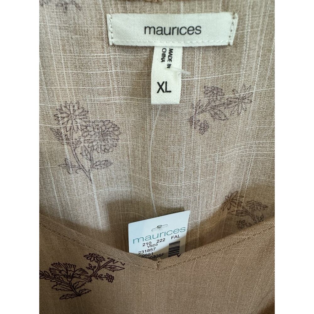 Maurices NWT Boho Floral Smocked Flutter Skater SzXL Dress Cottagecore Western - Picture 3 of 6